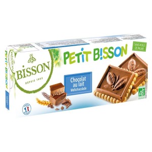 Petit bisson theebiscuit melkchocolade bio Bisson 150g
