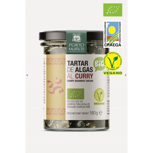 Zeewier spread curry bio Porto Muinos 160g
