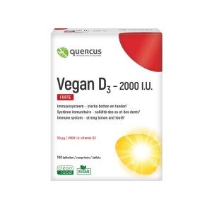 Vitamine D3-2000 i.u. vegan Quercus 100tb