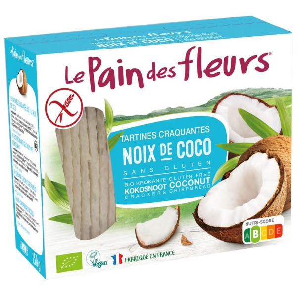 Krokante bio crackers met kokos bio Pain Des Fleurs 150g