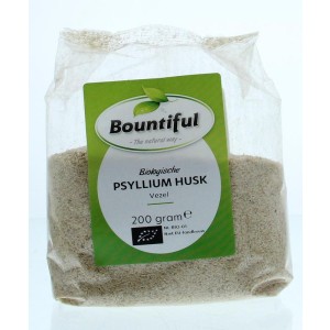 Psyllium husk vezel/vlozaad bio Bountiful 200g
