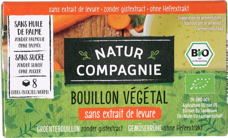 Groentebouillon zonder gist bio Natur Compagnie 8st