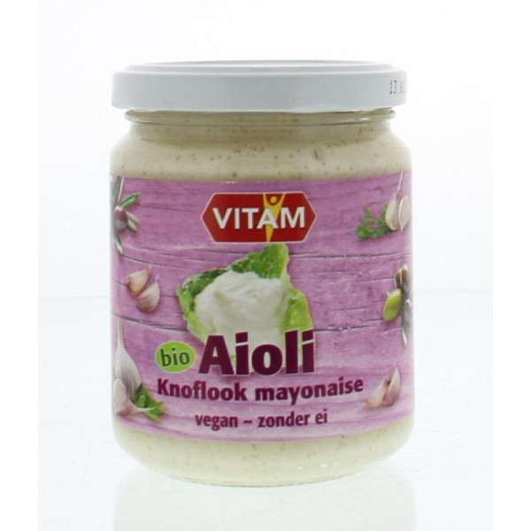 Aioli knoflook mayonaise bio Vitam 225ml