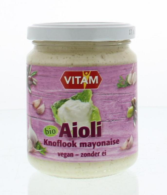 Aioli knoflook mayonaise bio Vitam 225ml