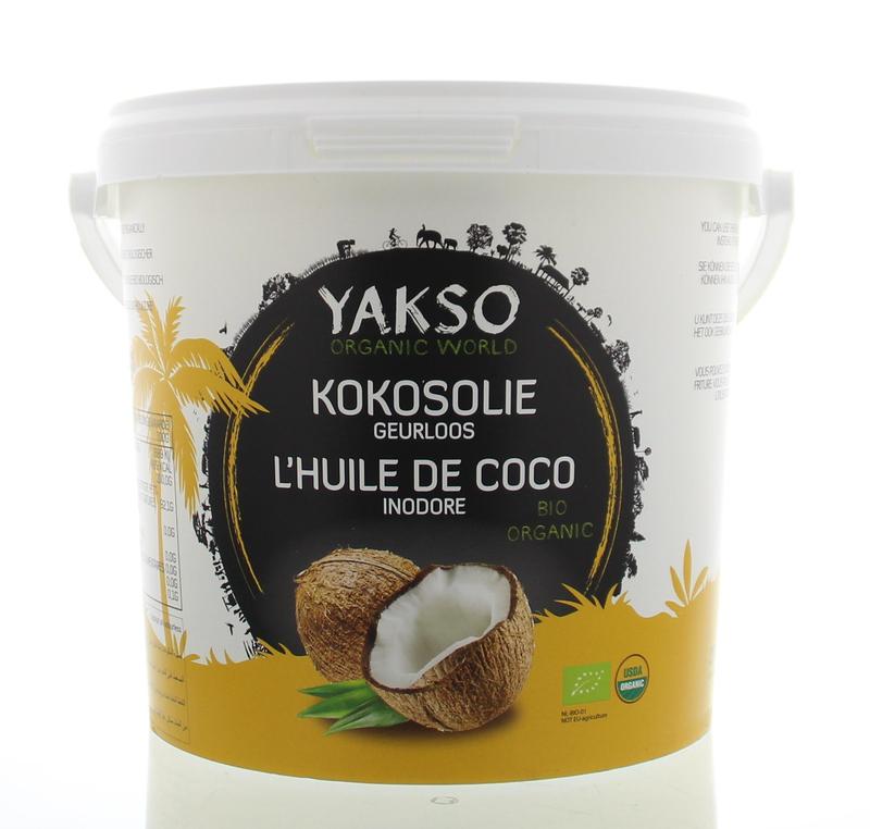 Kokosolie geurloos bio Yakso 2500ml