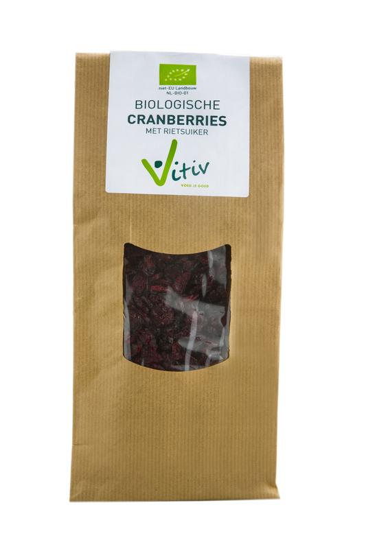 Cranberries rietsuiker bio Vitiv 500g