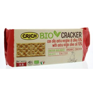 Crackers olijfolie met zout rood bio Crich 250g