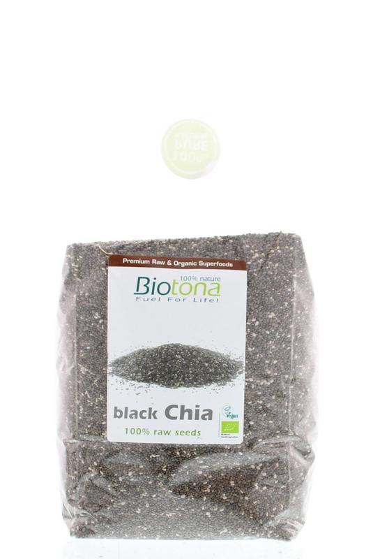 Black chia raw seeds bio Biotona 1000g
