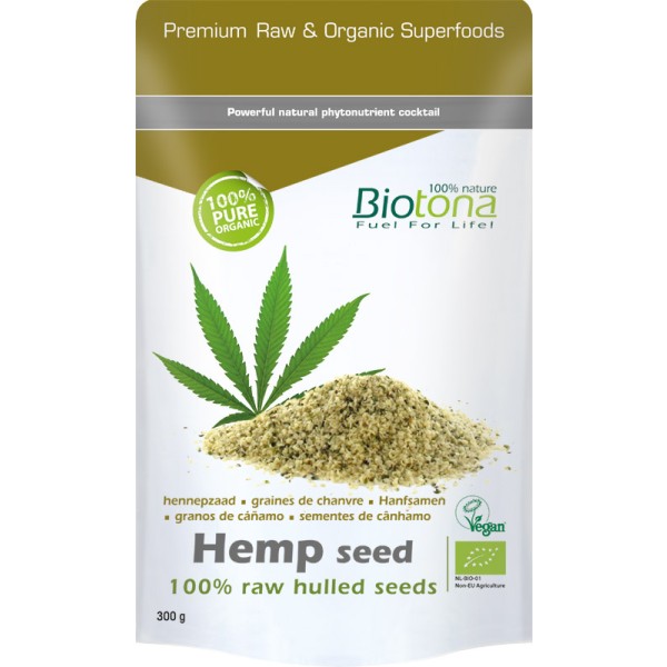 Hemp raw hulled seeds bio Biotona 300g
