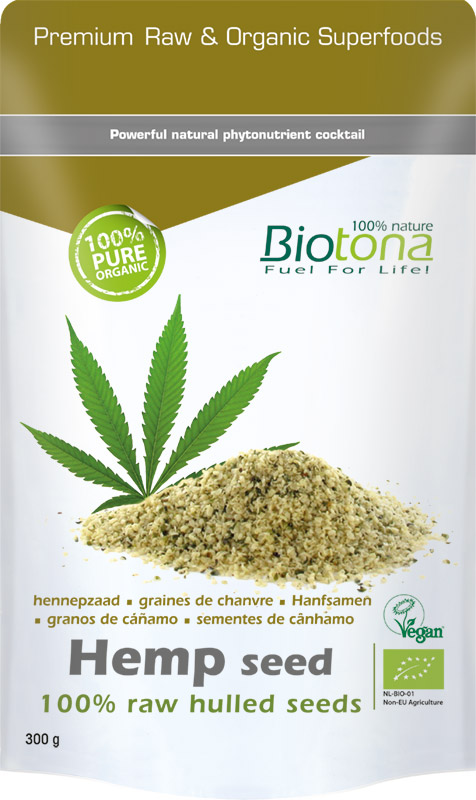 Hemp raw hulled seeds bio Biotona 300g
