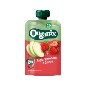 Knijpfruit appel, aardbei & quinoa 12 maanden bio Organix 100g