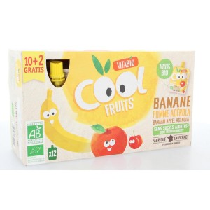 Coolfruit appel-banaan 90 gram bio Vitabio 12x90g