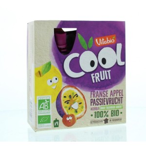 Coolfruit appel passievrucht 90 gram bio Vitabio 4x90g