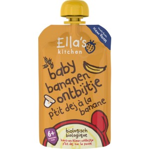 Baby ontbijtje banaan 6+ maanden bio Ella's Kitchen 100g