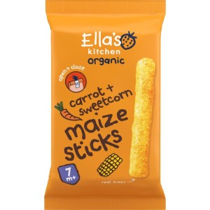 Maize sticks carrot sweetcorn 7+ maanden bio Ella's Kitchen 16g