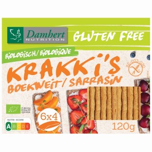 Boekweit krakki s glutenvrij bio Damhert 120g