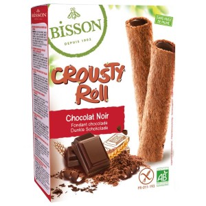 Crousty roll pure chocolade bio Bisson 125g