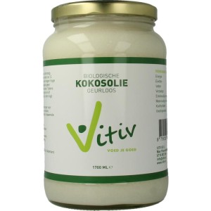 Kokosolie geurloos bio Vitiv 1700ml