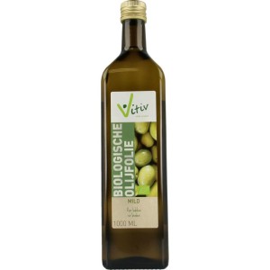 Olijfolie mild bakken en braden bio Vitiv 1000ml