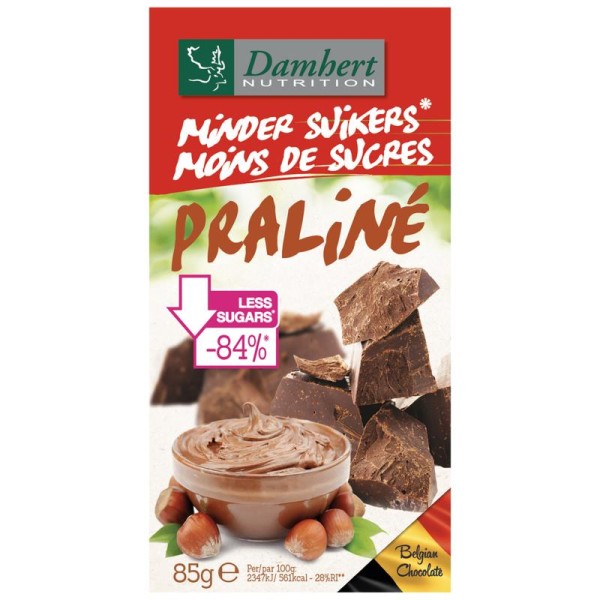 Chocoladetablet praline Damhert 85g