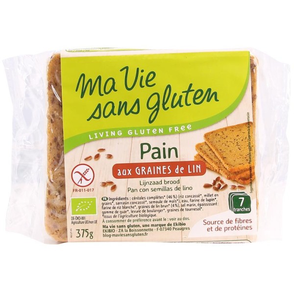 Brood lijnzaad - glutenvrij - bio Ma Vie Sans 375g