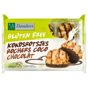 Kokosrotsen chocolade glutenvrij Damhert 250g
