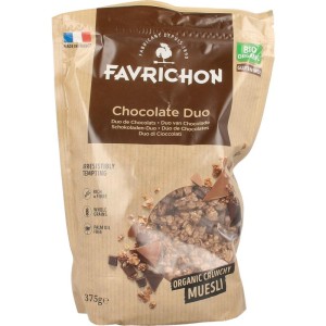 Chocolade duo crunchy muesli Favrichon 375g