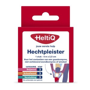 Hechtpleister 2.5cm x 5m Heltiq 1st