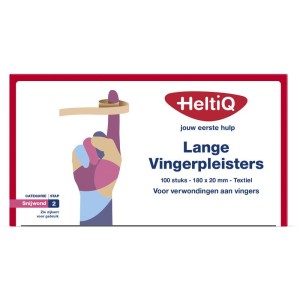 Vingerpleister lang textiel 180 x 20mm Heltiq 100st