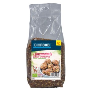 Lijnzaadmix pitten cranberry bio Biofood 250g