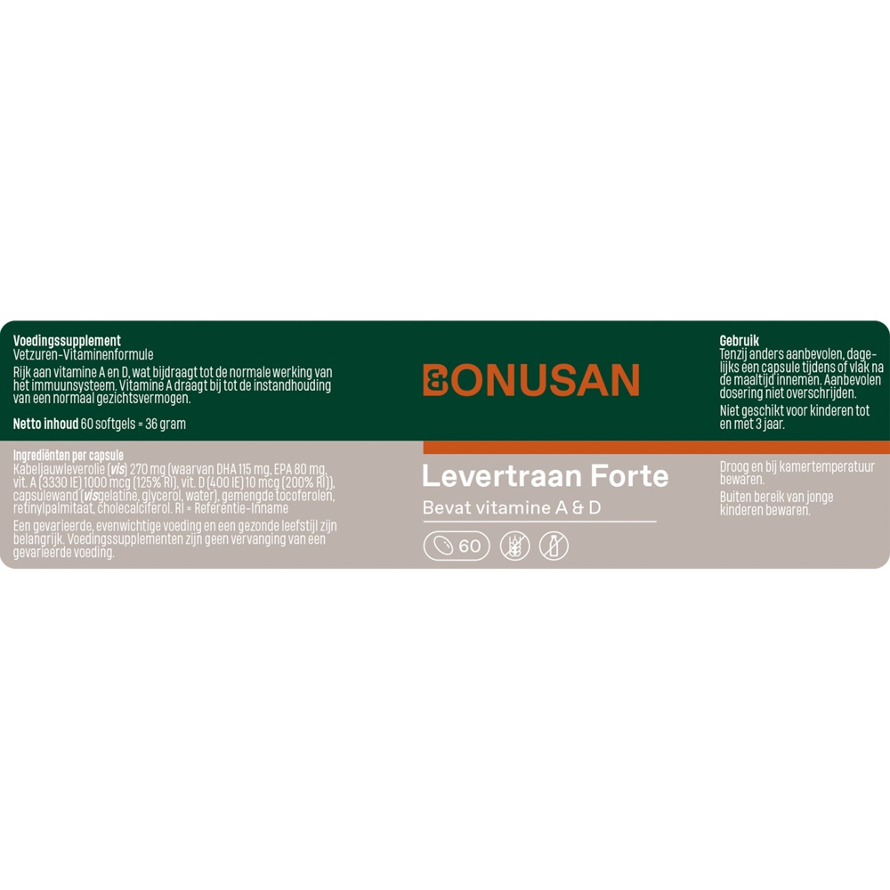 Bonusan Levertraan forte label Levertraan forte label