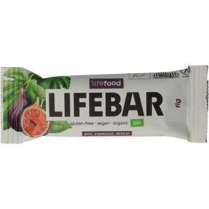 Lifebar energiereep vijg raw en bio Lifefood 40g