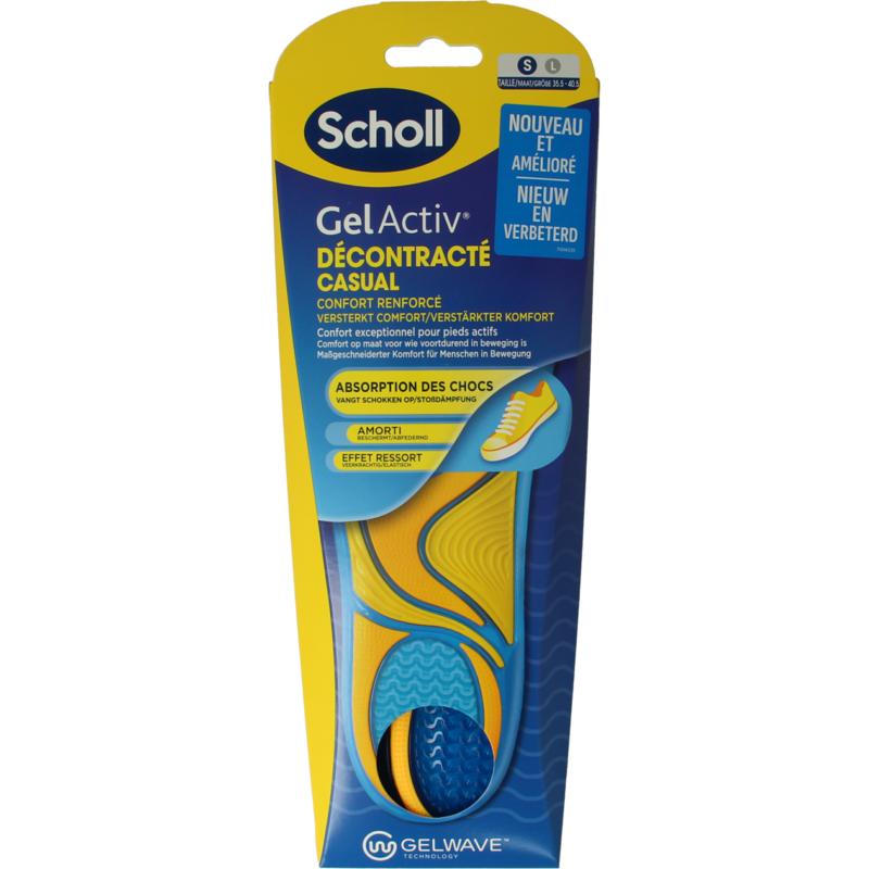 Casual gel activ inlegzolen maat S 35.5-40.5 Scholl 1paar
