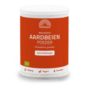Aardbeien poeder gevriersdroogd bio