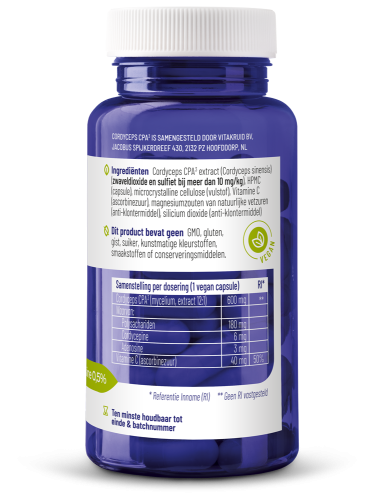 Cordyceps CPA3 ingredienten