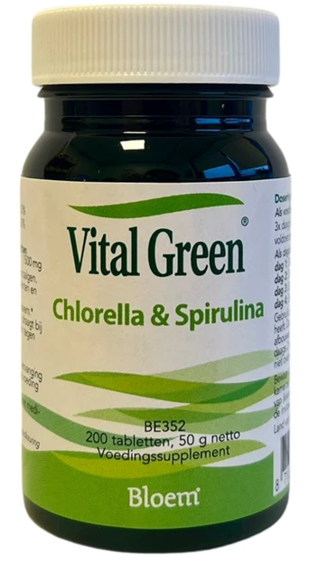 bloem-chlorella--spirulina potje voorzijde