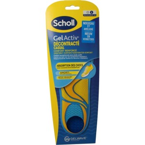 Casual gel active inlegzolen maat L 40-46.5 Scholl 1paar