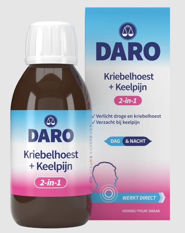 2 in 1 Kriebelhoest en keelpijn Daro 150ml