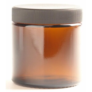 Zalfpot/cremepot incl deksel amb bruin glas 120ml Helios Holland 5st