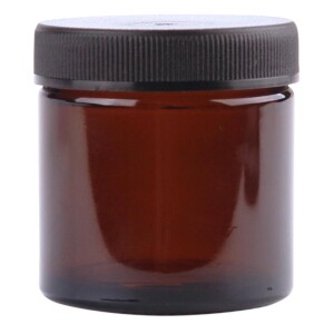 Zalfpot/cremepot incl deksel amber bruin glas 60ml Helios Holland 5st