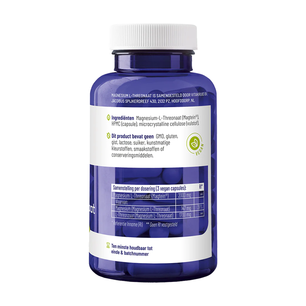 Vitakruid Magnesium L-Threonaat Magtein ingredienten Magnesium L-Threonaat Magtein