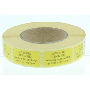 Sticker dosering gewijzigd Spruyt Hillen 1000s