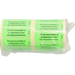 Sticker geneesmiddel aangewezen zorgverzkereraar Spruyt Hillen 1000s